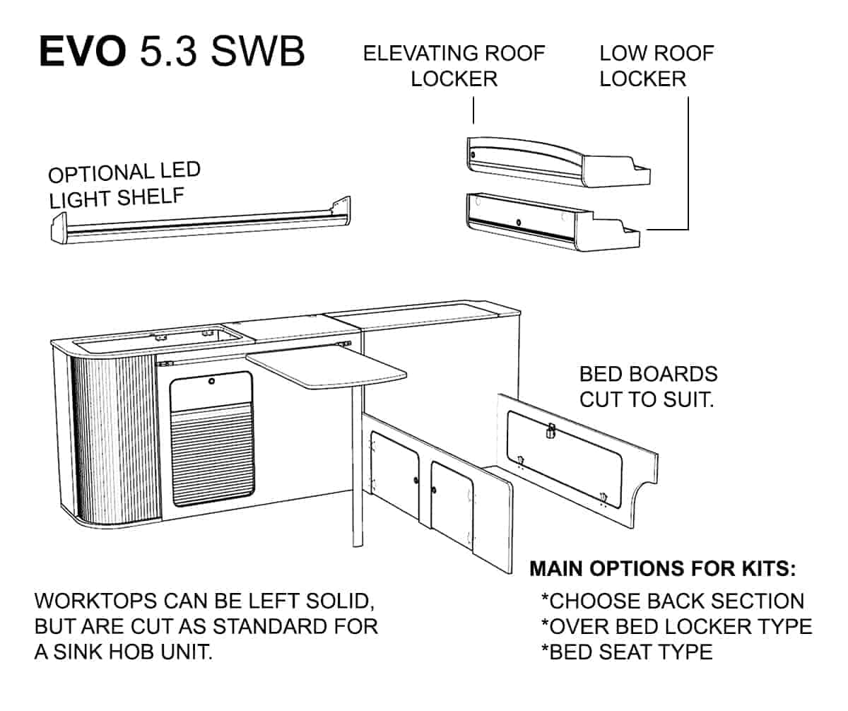 vw flat pack layout