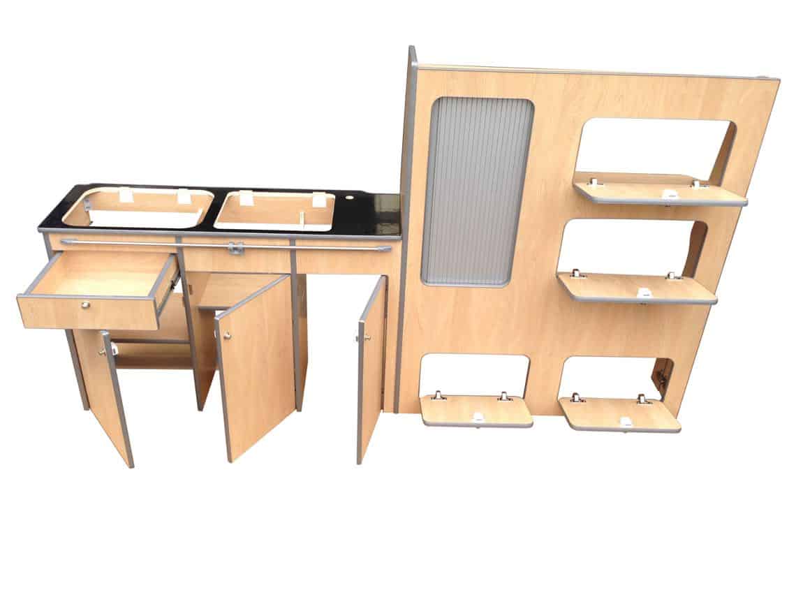 Alternative view of Flat pack units for Reimo 1200 Variotech 3000 SWB VW T5 T6