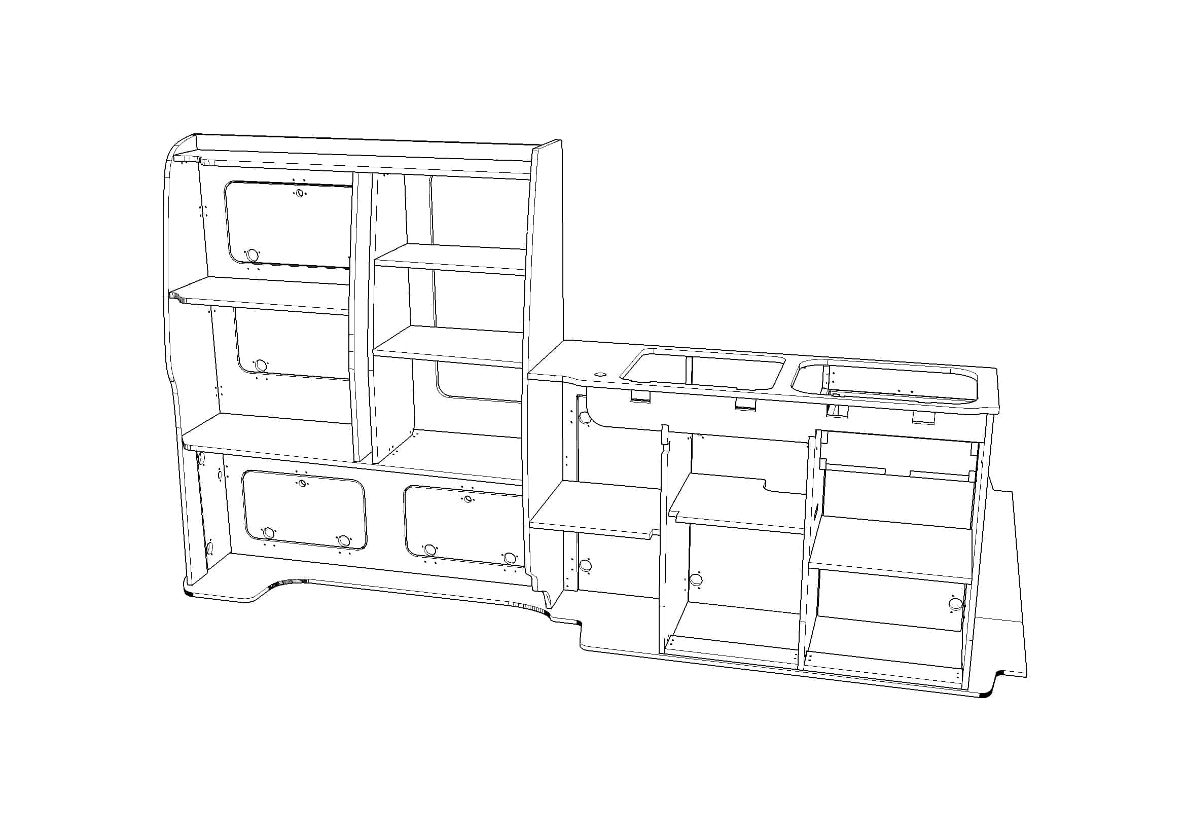 Flat pack units for Reimo 1200 Variotech 3000 SWB VW T5 T6 - Image 6