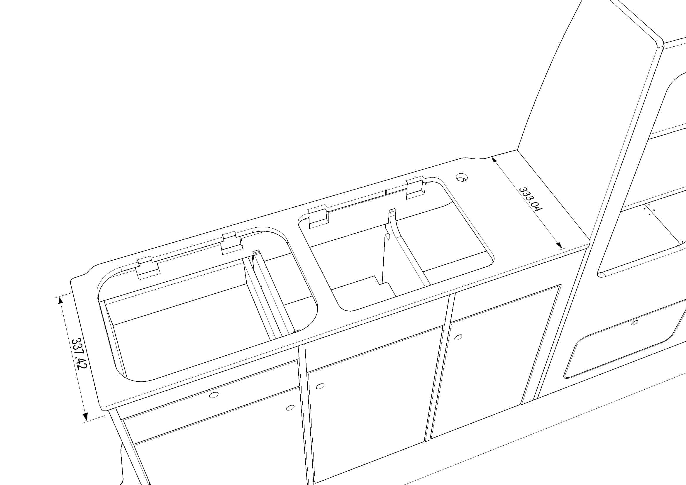 Flat pack units for Reimo 1200 Variotech 3000 SWB VW T5 T6 - Image 5