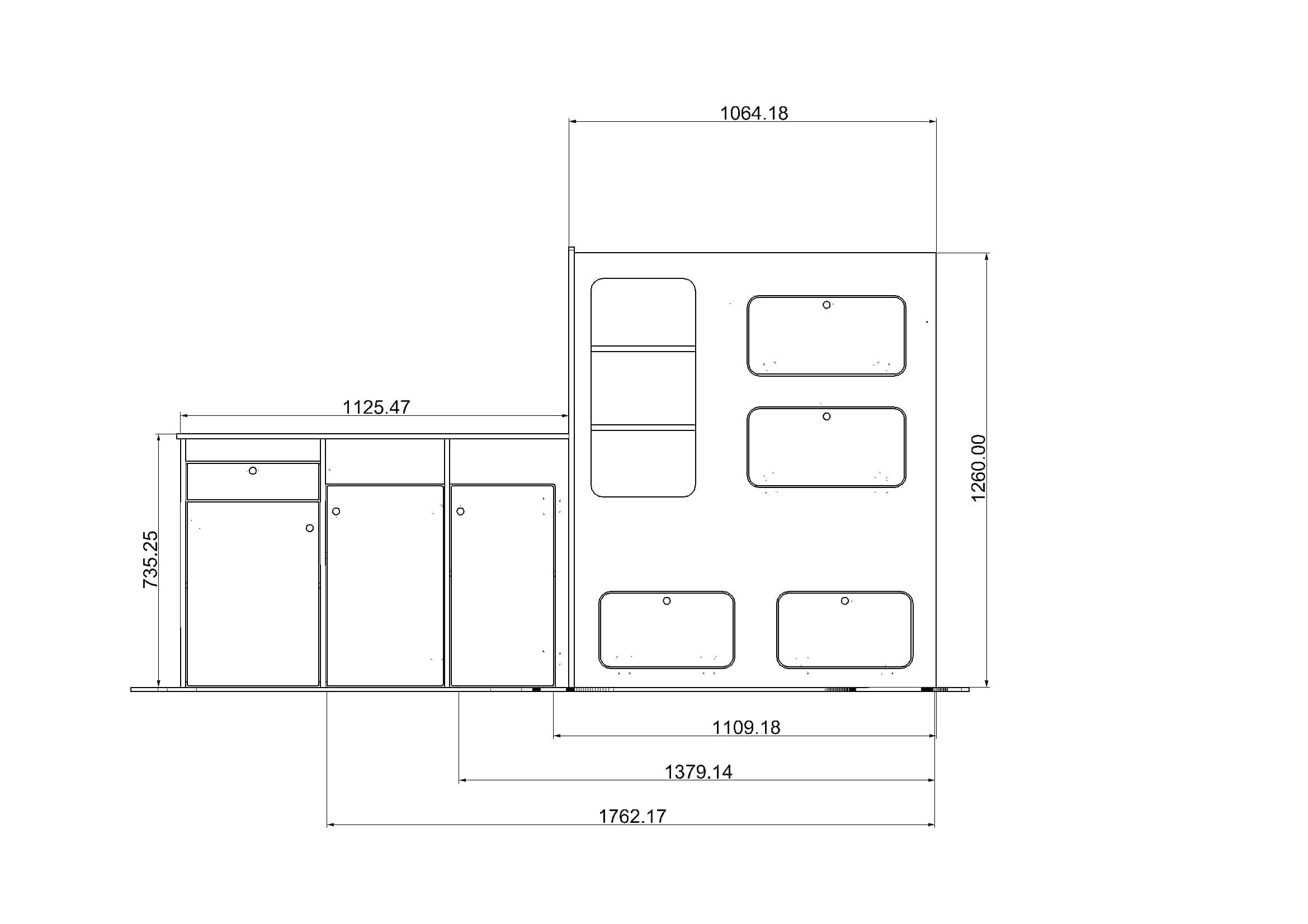 Flat pack units for Reimo 1200 Variotech 3000 SWB VW T5 T6 - Image 9