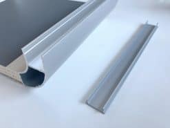 Alternative view of Capping for R17 & R40 Aluminium section- Metallic silver PVC