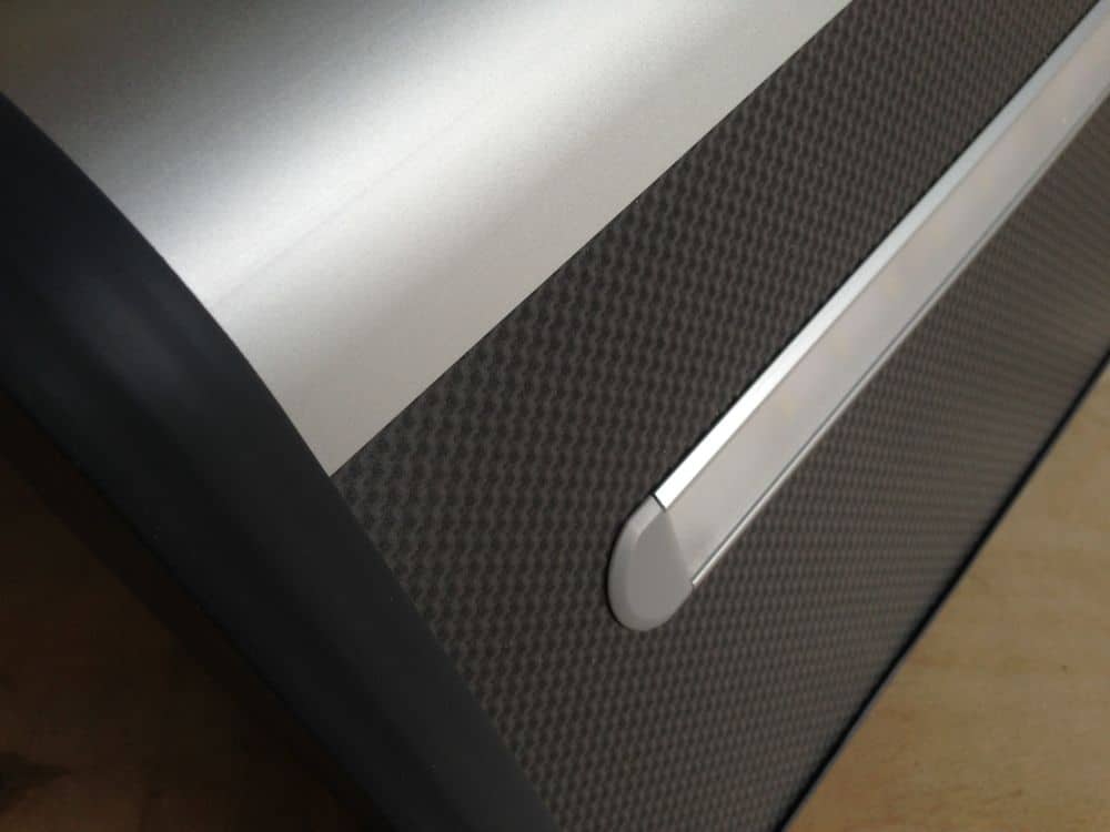 Alternative view of LED light shelf