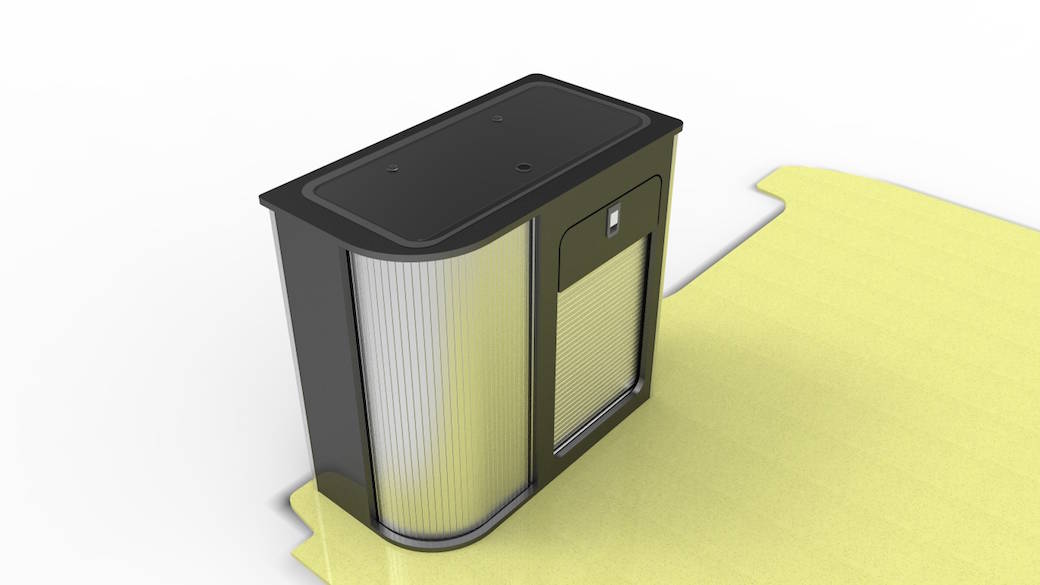 curved kitchen pod flat pack
