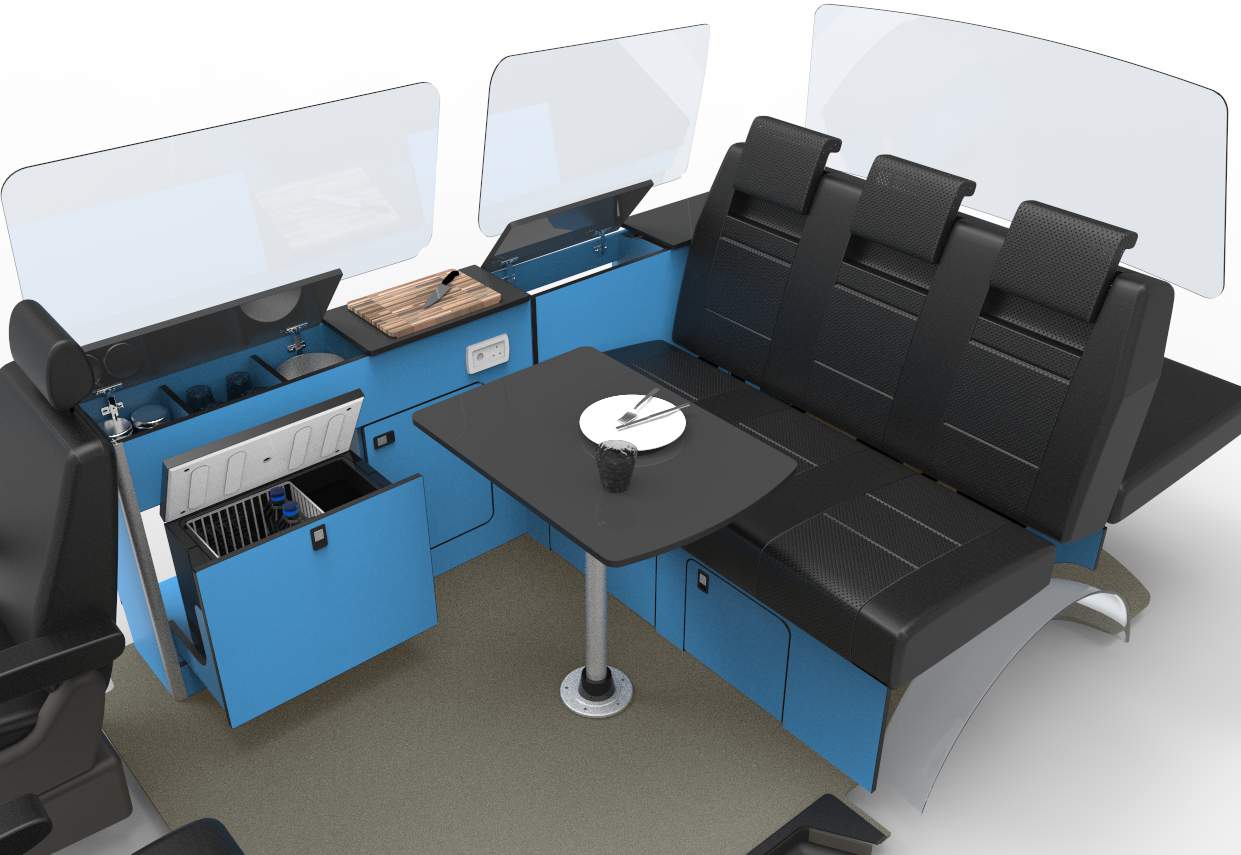 EVO, FURNITURE, FLAT PACK, VW, CAMPERVAN, TRAVEL