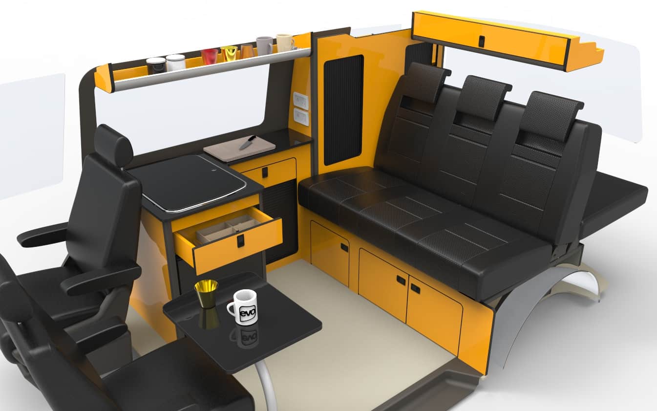 EVO DESIGN, FURNITURE, FLAT PACK, VW, CAMPERVAN, TRAVEL