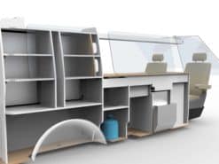 Alternative view of EVO 5.4F  LWB T4 / T5 / T6 (Curved Kit Front loading fridge)