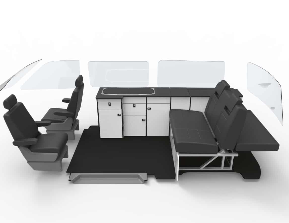 VW, CAMPER, CAMPERVAN, LONG WHEEL BASE, CONVERSION, DIY KIT, FLAT PACK FURNITURE