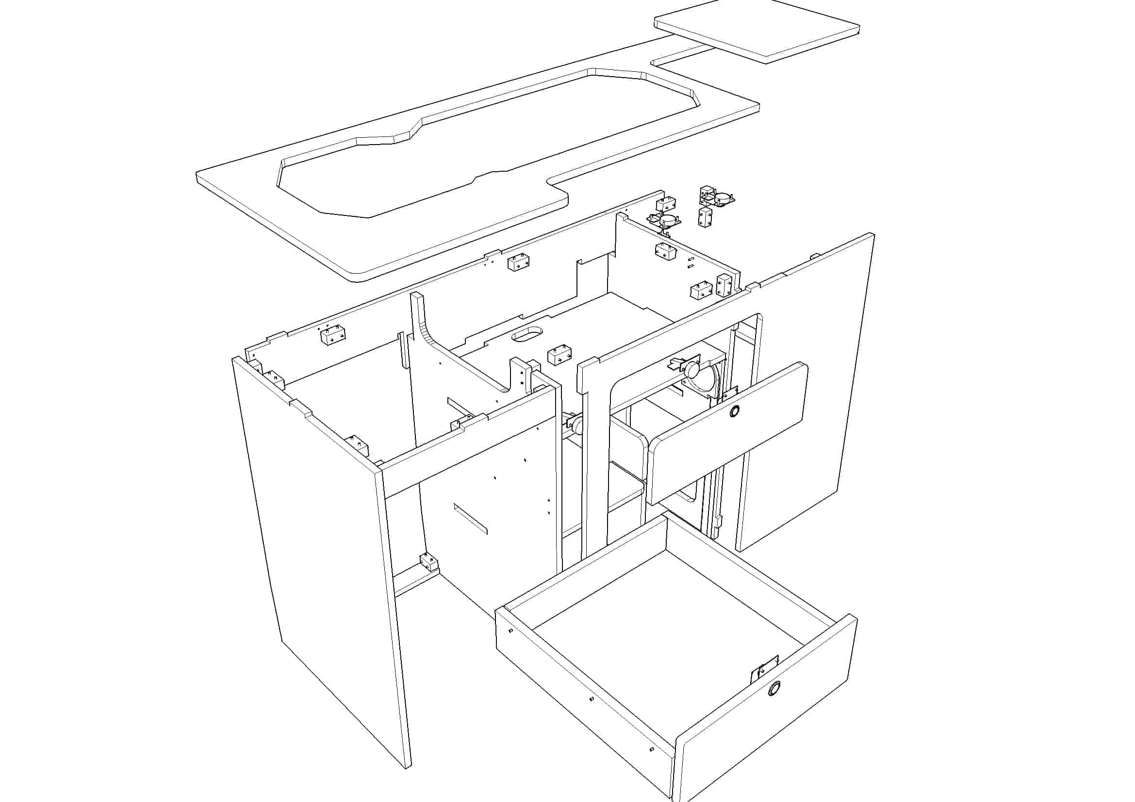 EVO FLATPACK FURNITURE DRAWING