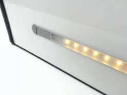 Led light strip machined into locker