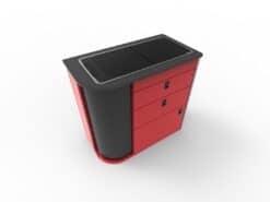 compact curved kitchen pod