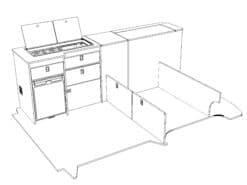 Alternative view of EVO 2.3 SWB FIXED RIB (B) VAN flat pack
