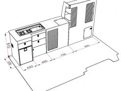 Alternative view of EVO 2.5 LWB Ford Transit Custom