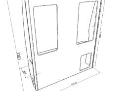PRO 1300 Slim LWB Rear section only Dimensions