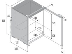 Alternative view of VITRIFRIGO FRIDGE C50i BLACK  (internal cooling unit)