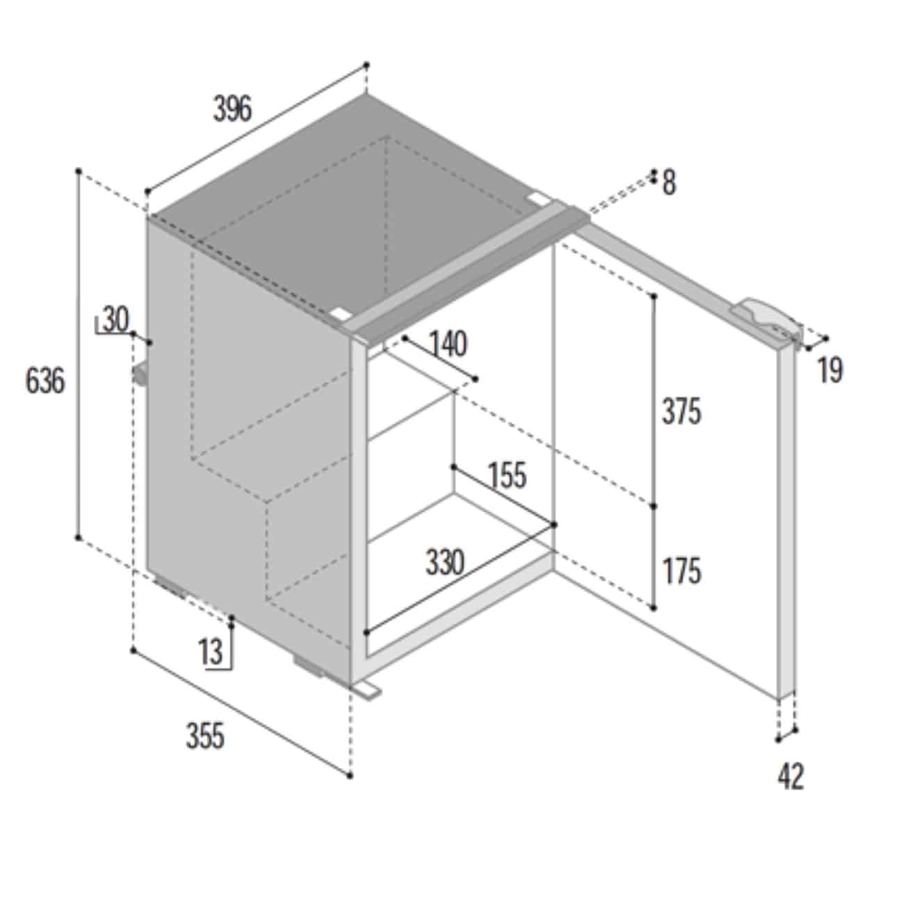 VITRIFRIGO FRIDGE C50i SILVER (internal cooling unit) - Image 2