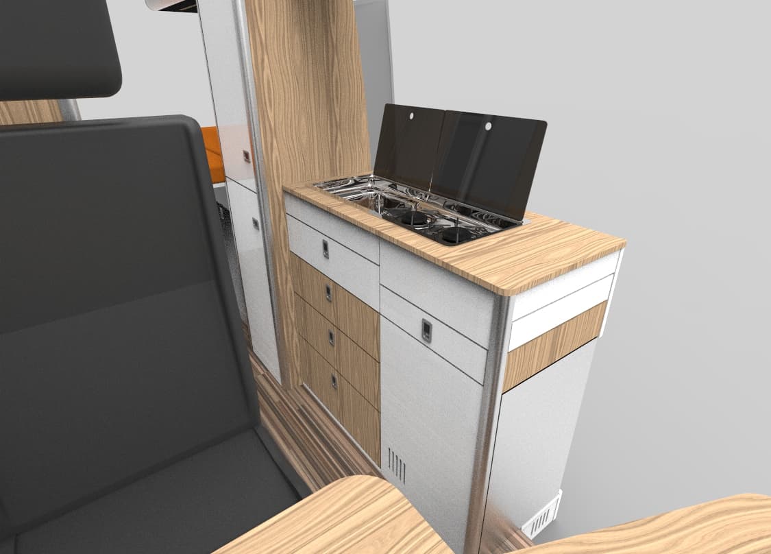 furniture for the vw crafter or mercedes sprinter motor home camper van