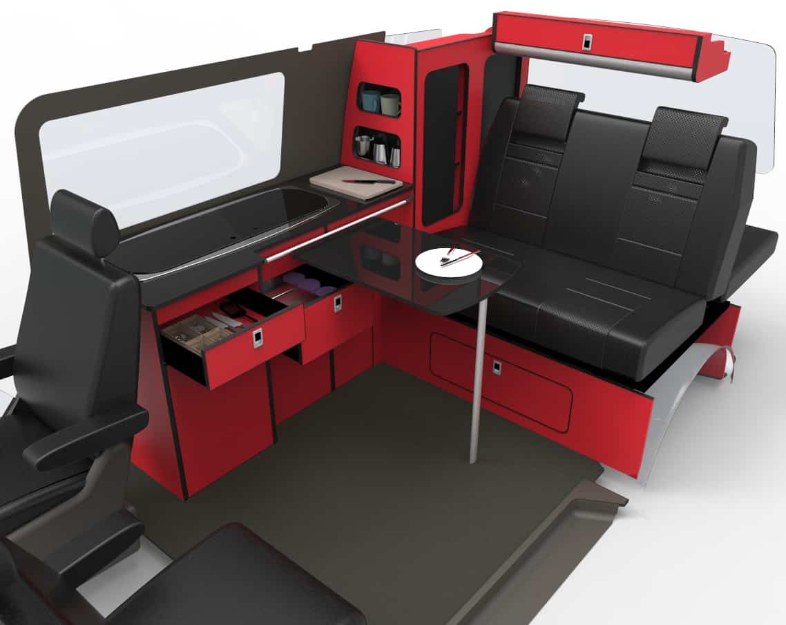 EVO VW CAMPERVAN T5 FURNITURE FLAT PACK KIT