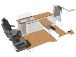 Alternative view of EVO 5.6 PRO VW LWB (Half Wardrobe design)