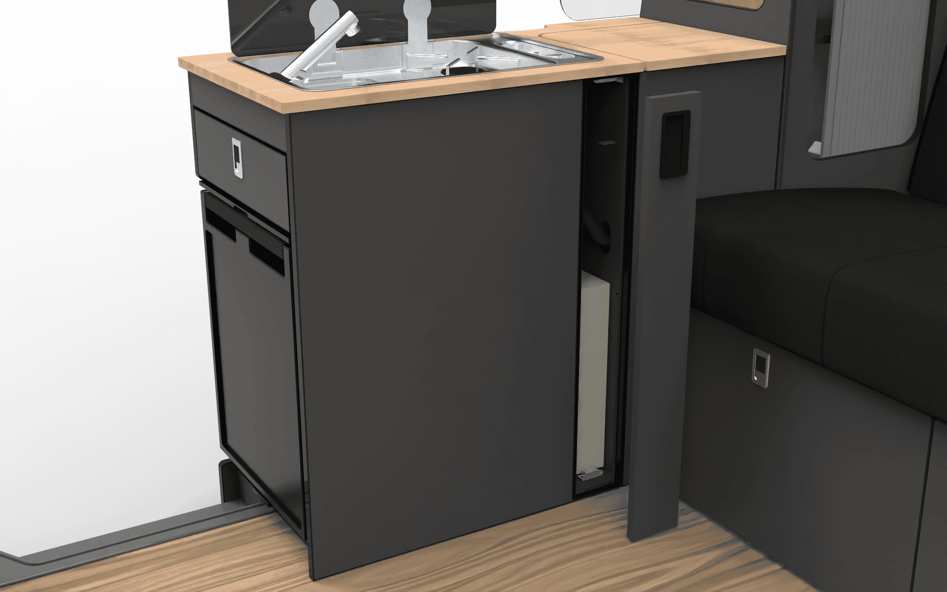 EVO Twin Slider Kitchen With .4 Double Opening Wardrobe - Image 7