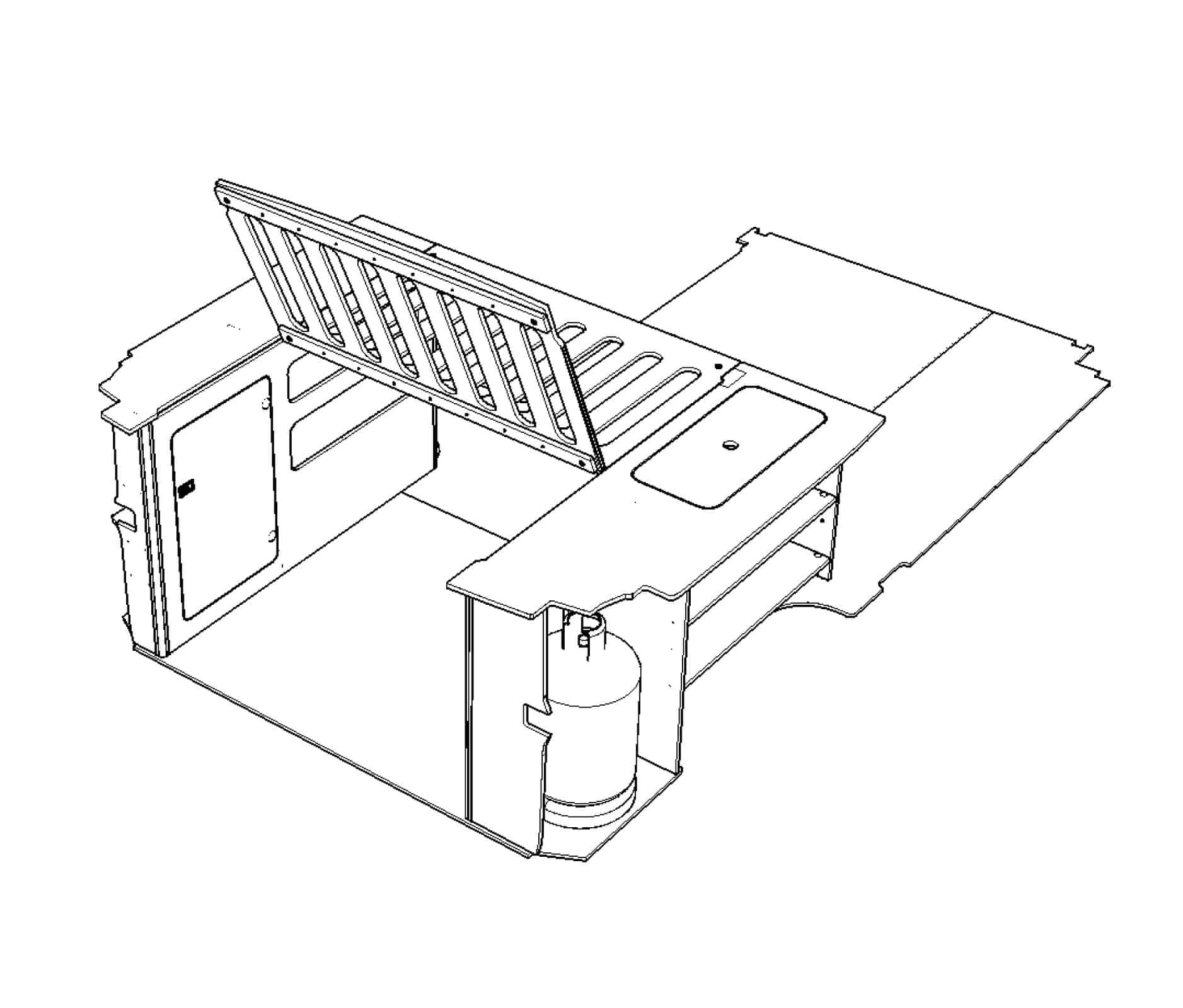 REAR BED UNIT (A) SPRINTER 2006 - present & CRAFTER 2006 – 2017 MWB - Image 18