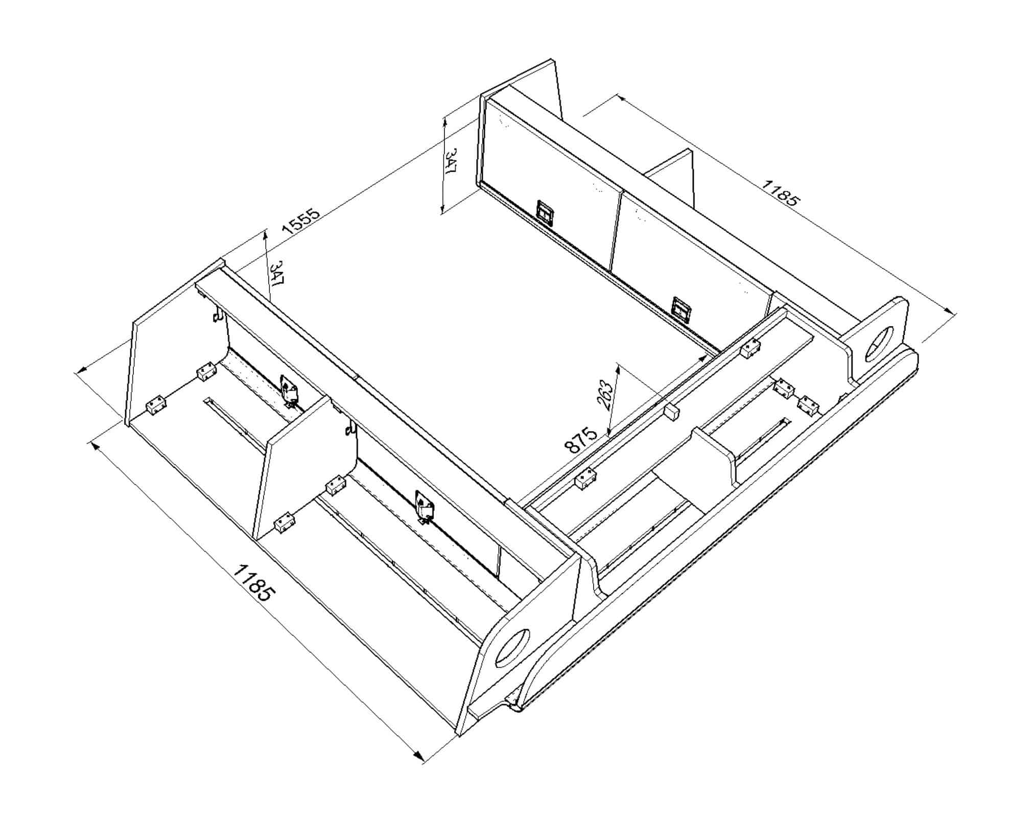 Locker (A) 1185mm x 1555mm Sprinter (All high level lockers) - Image 5