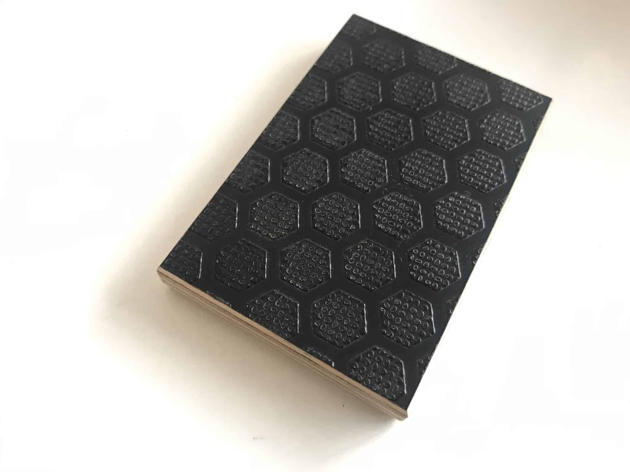black hex grip pattern birch plywood