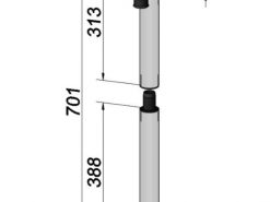Alternative view of iLSE Rotating mechanism and leg ONLY