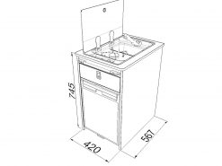 Alternative view of Front Loading Fridge POD FL1323