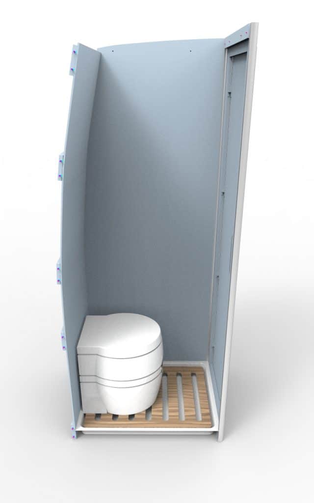 Micro Shower 600 Width Toilet cubicle 790 x 600 mm