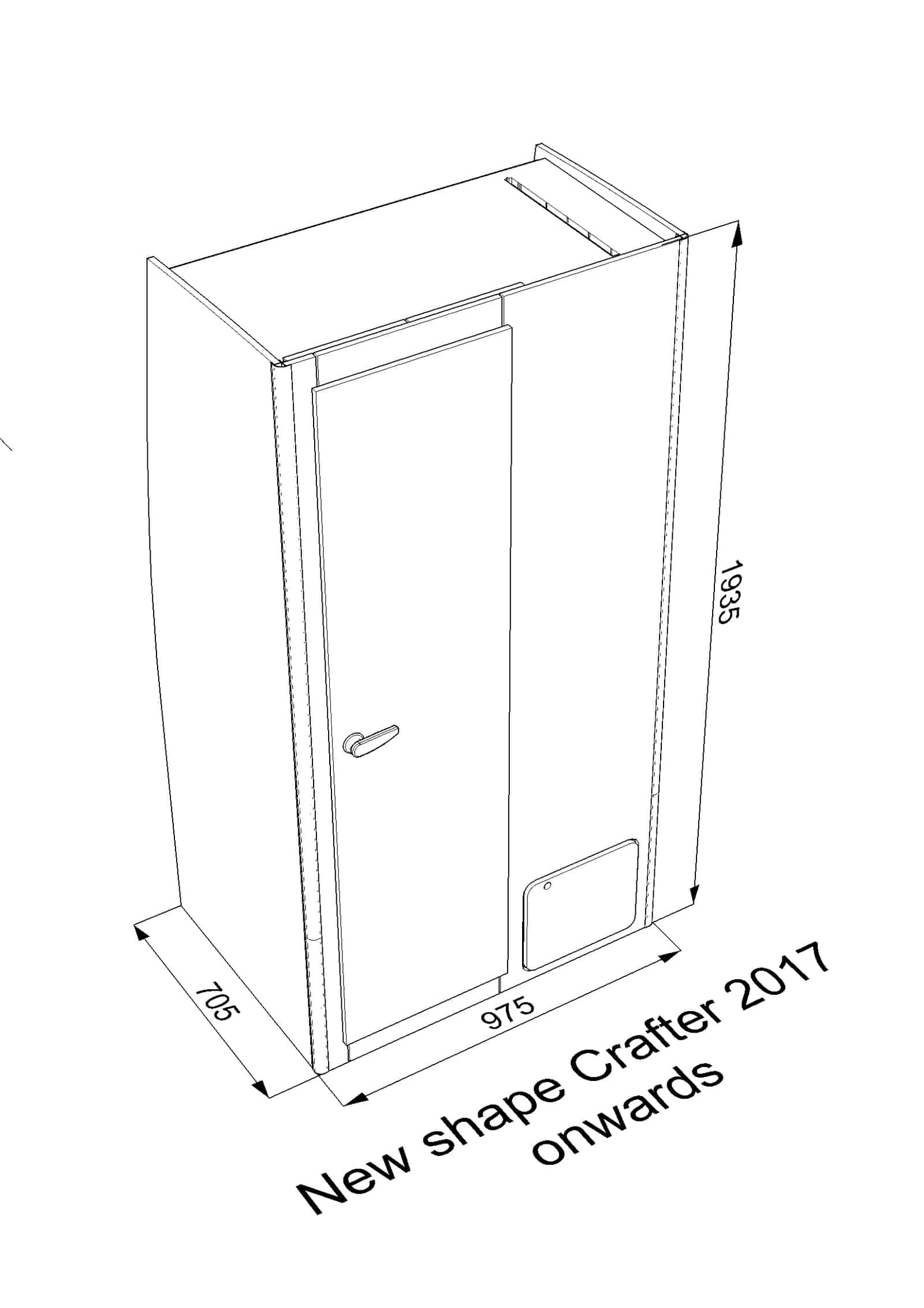 shower dimensions RV Camper Motor home