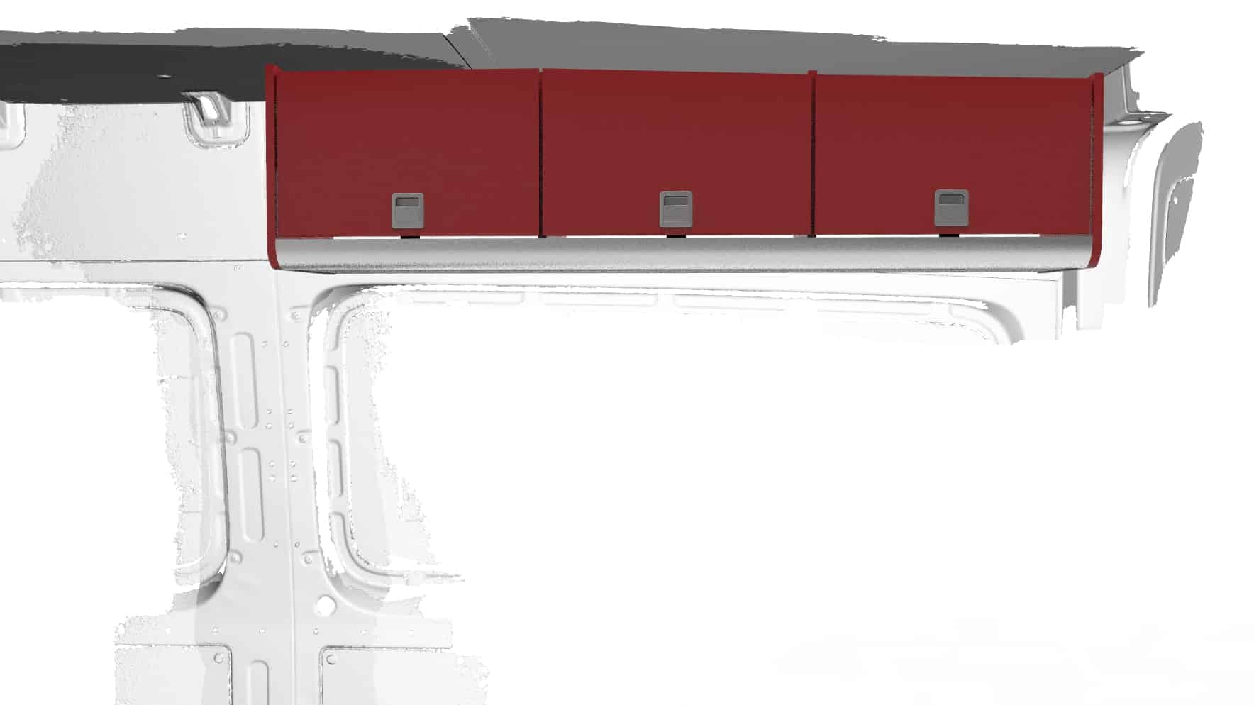 Locker (H) 1390mm Crafter 2017+ 3 door locker rear of van ONLY - Image 5