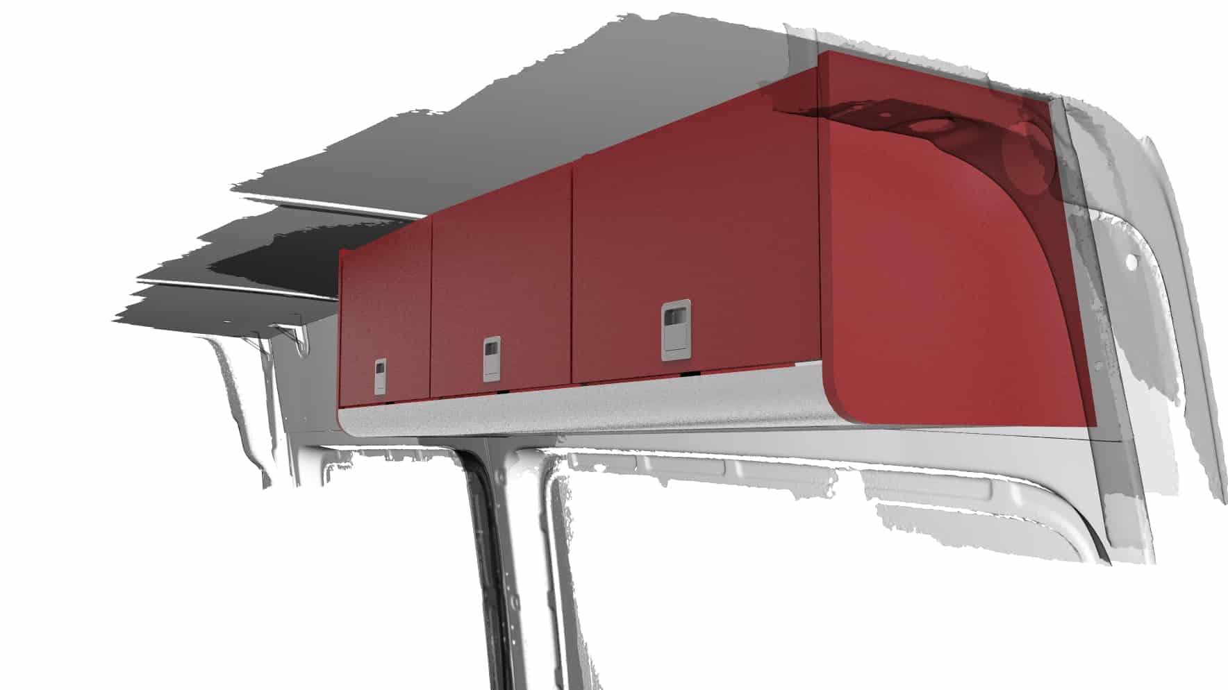 Locker (H) 1390mm Crafter 2017+ 3 door locker rear of van ONLY - Image 2