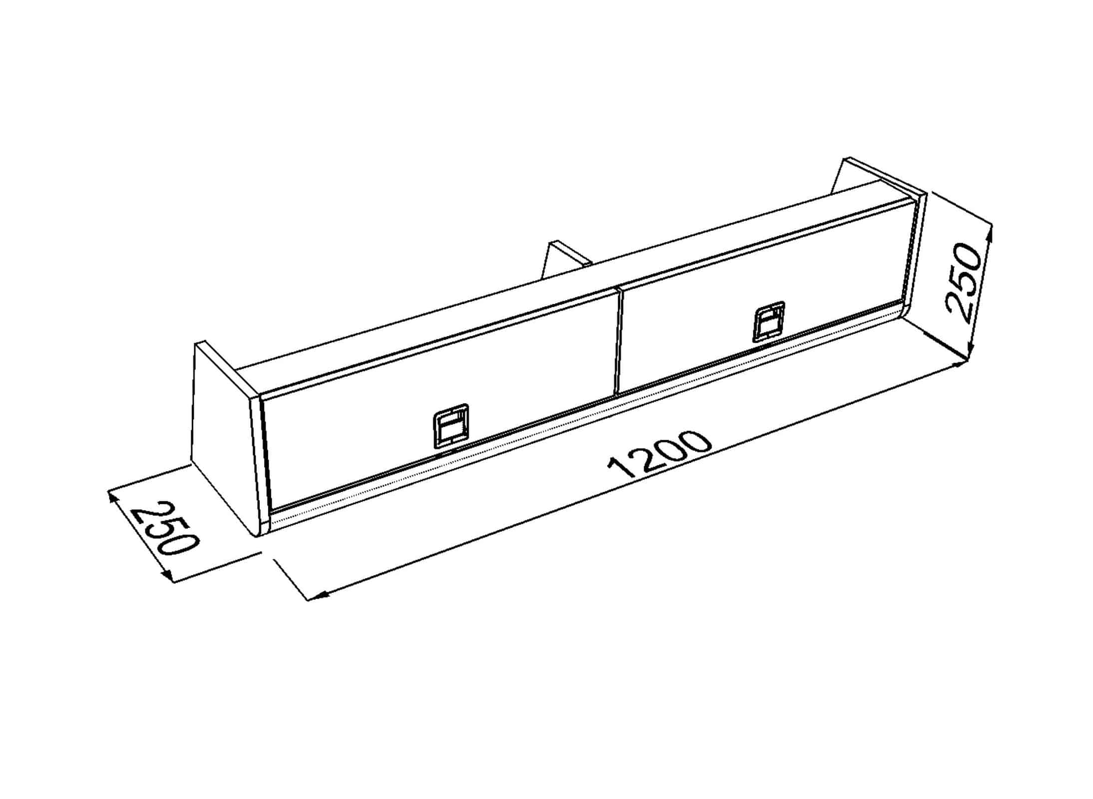 Locker (E) 1200mm Sprinter High level - Image 2