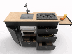 EVO V5 LARGE VANS Side door kitchen pod + Oven Grill