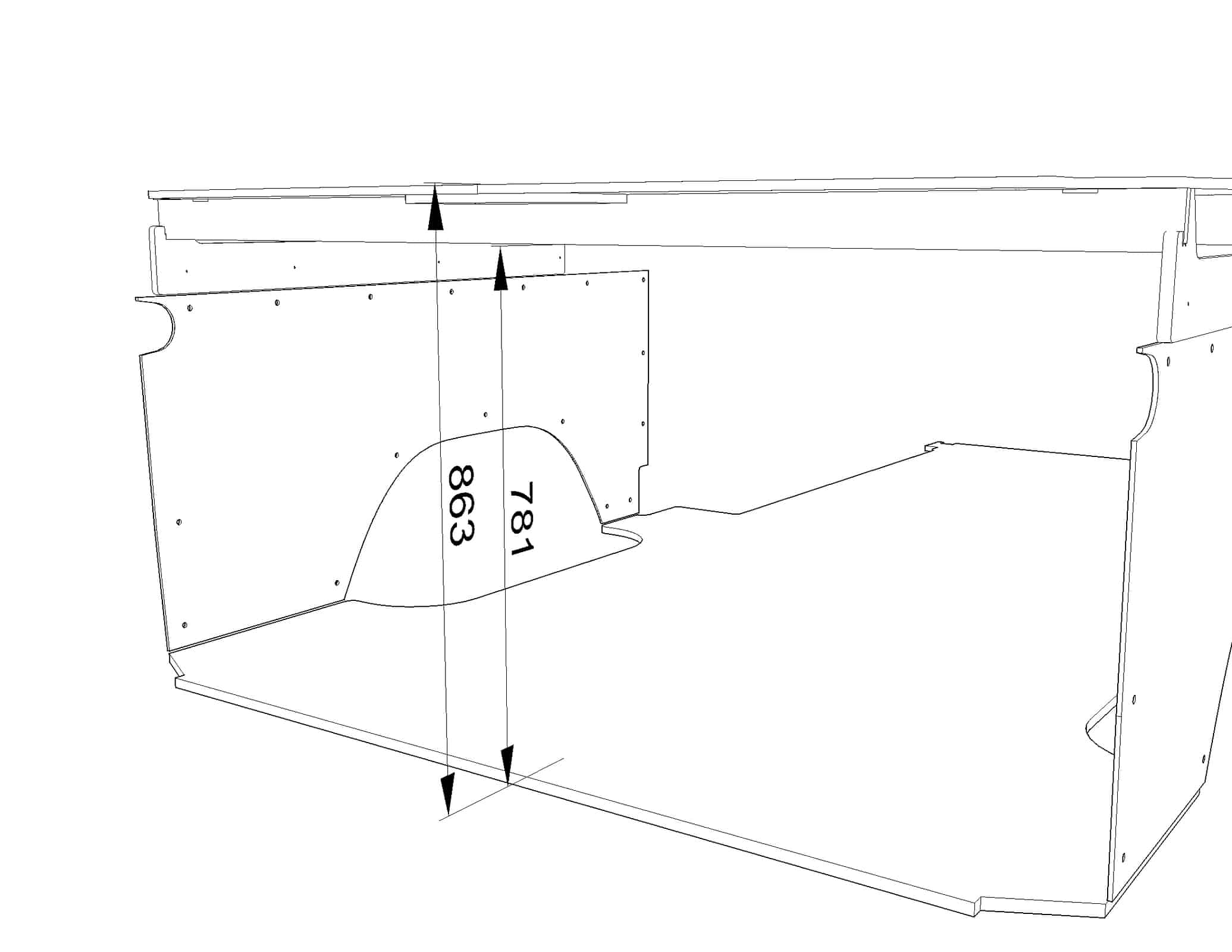REAR BED PLATFORM SPRINTER to present & Crafter 2006 - 2017 MWB - Black Heksa - Image 18