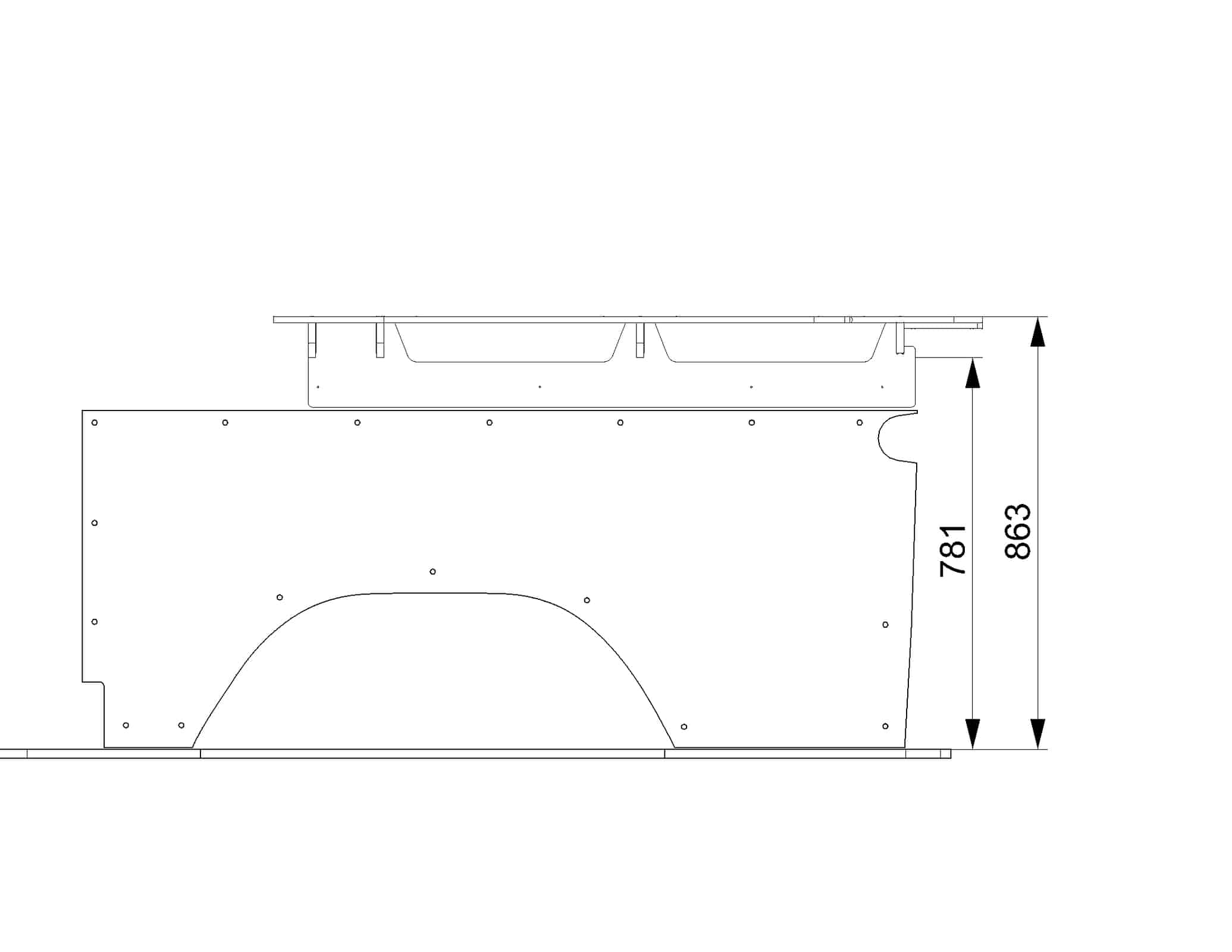 REAR BED PLATFORM SPRINTER to present & Crafter 2006 - 2017 MWB - Black Heksa - Image 17
