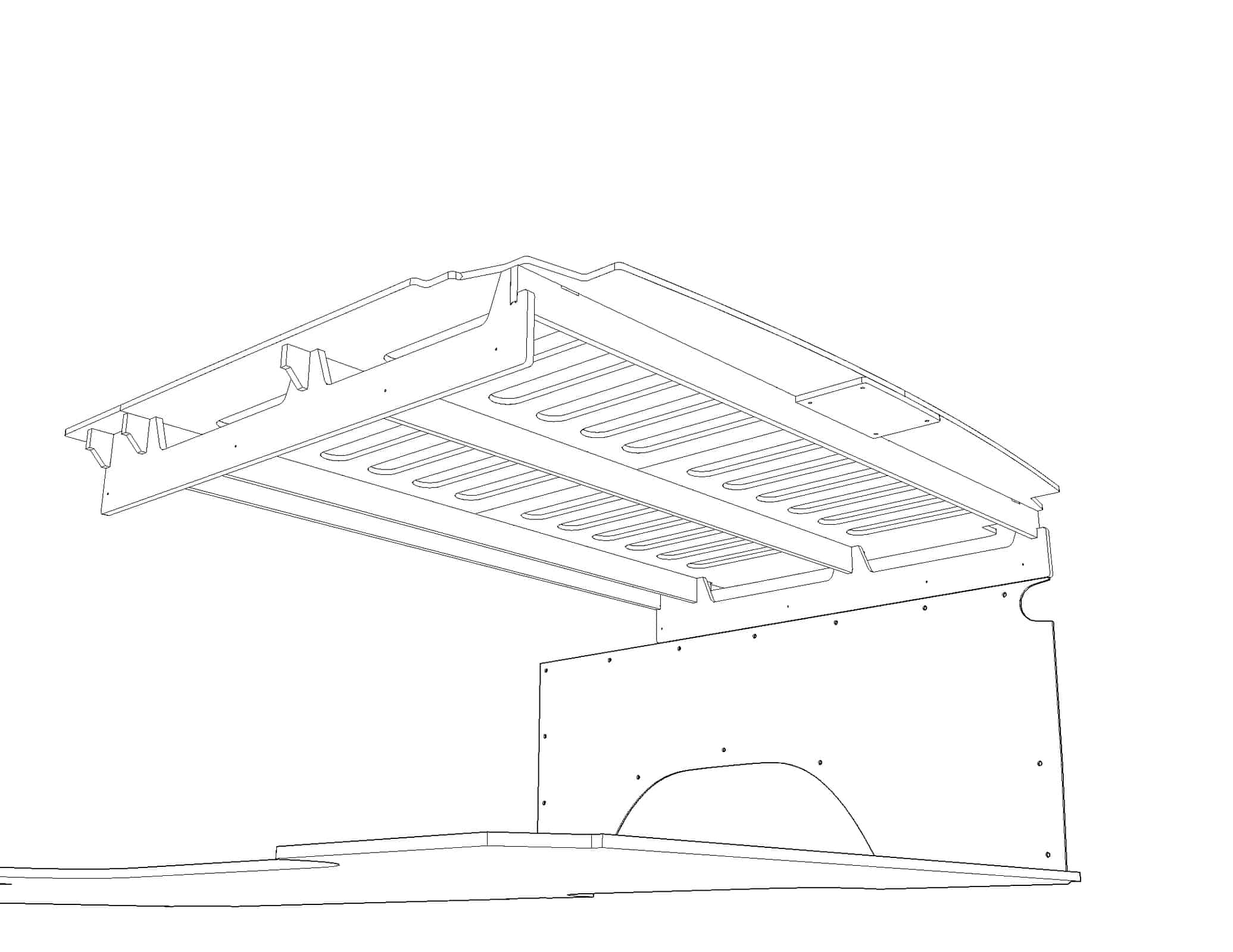 REAR BED PLATFORM SPRINTER to present & Crafter 2006 - 2017 MWB - Black Heksa - Image 15