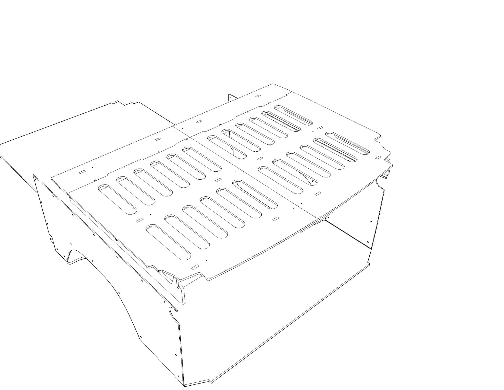 REAR BED PLATFORM SPRINTER to present & Crafter 2006 - 2017 MWB - Black Heksa - Image 14