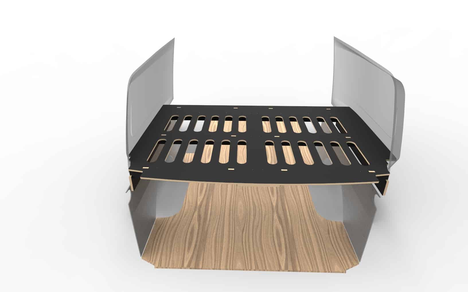 REAR BED PLATFORM SPRINTER to present & Crafter 2006 - 2017 MWB - Black Heksa - Image 4