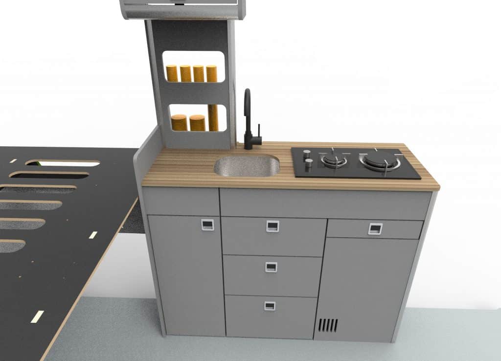 EVO V6 LARGE VANS Side door kitchen pod