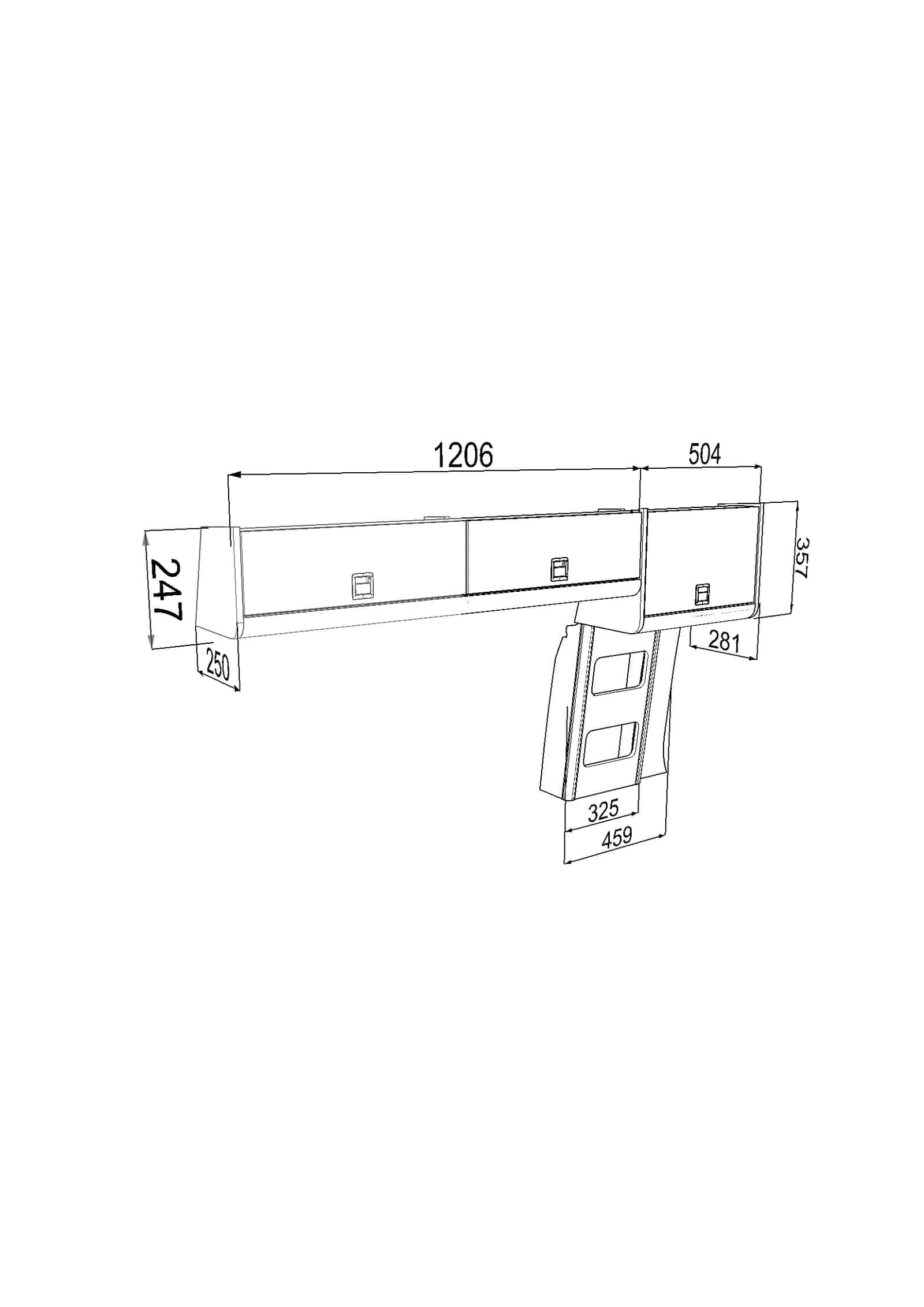 Locker F 1710mm Sprinter / Crafter (D1) High level - Image 5