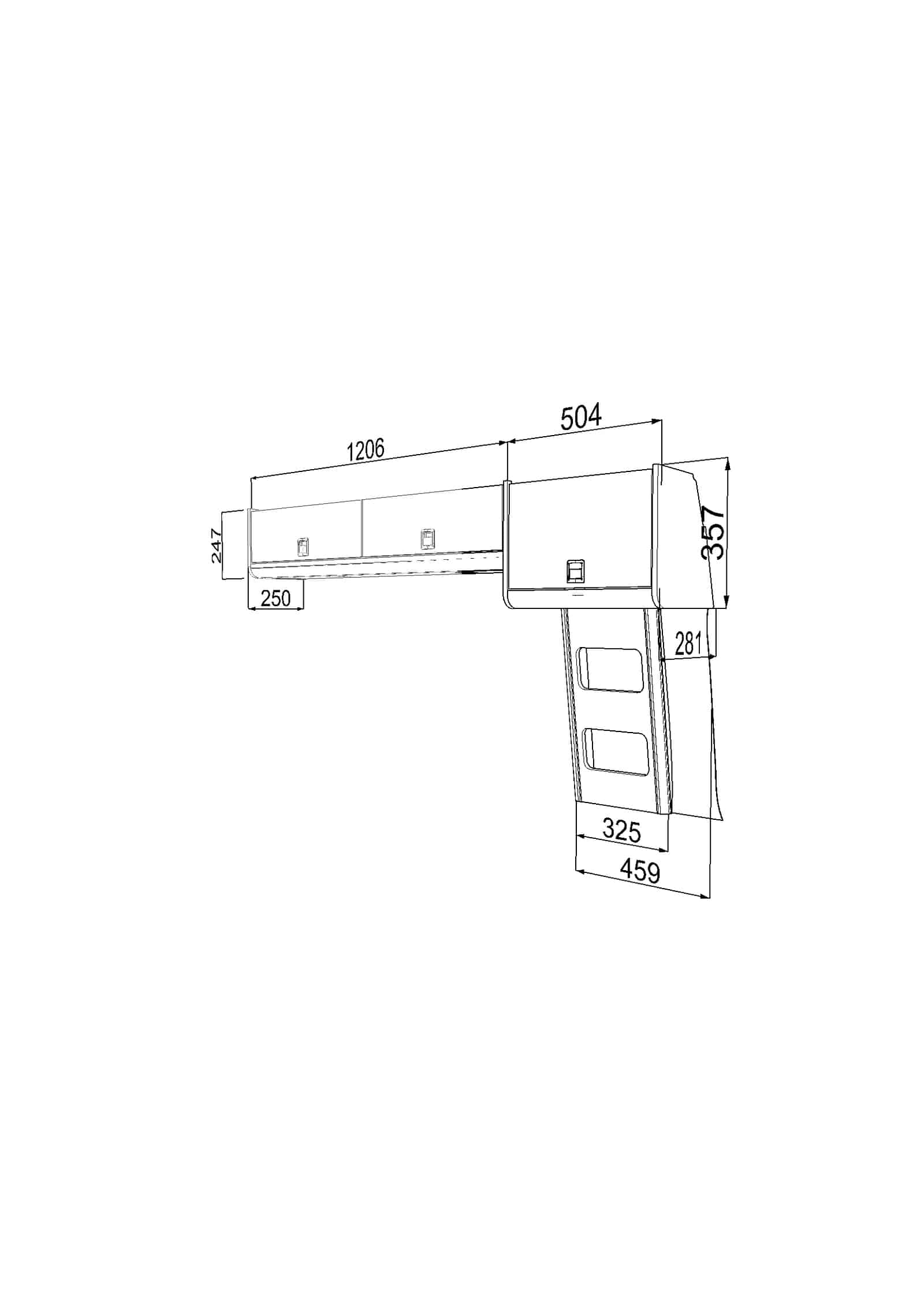 Locker F 1710mm Sprinter / Crafter (D1) High level - Image 6