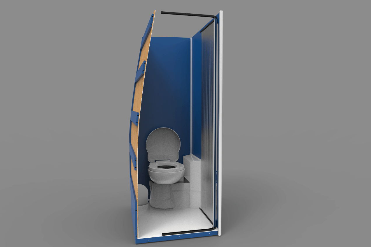 Shower Toilet Cubicle A 4x4 NEW Crafter ( with sliding tambour door ) - Image 2
