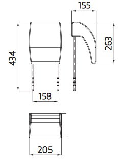 Twin Head rests for seat frame ( L + R hoops, Bar and bolts ) - Image 3