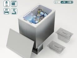super efficient top loading camper fridge