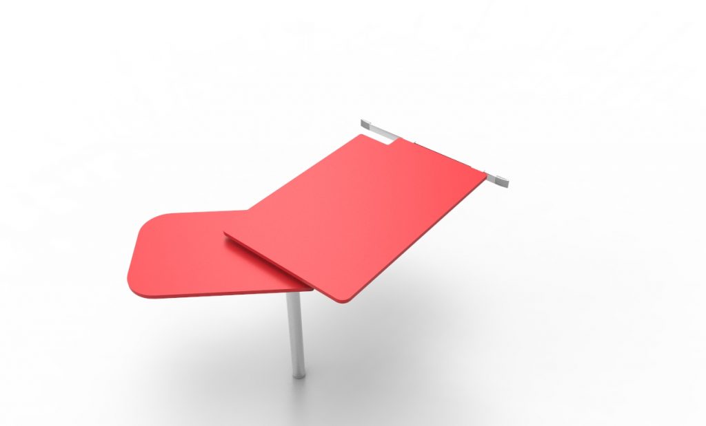 iLSE Rotating table leg + twin worktops tops + mito table rail