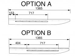 Alternative view of Sliding door cable cover + LED light 2006 - 2017