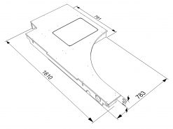 Alternative view of Seat Plinth Design 1 ( 783mm )  (Sprinter 2006 - present or Crafter 2006-17)