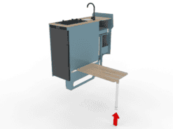 Alternative view of Exterior table , mito rail & adjustable height leg